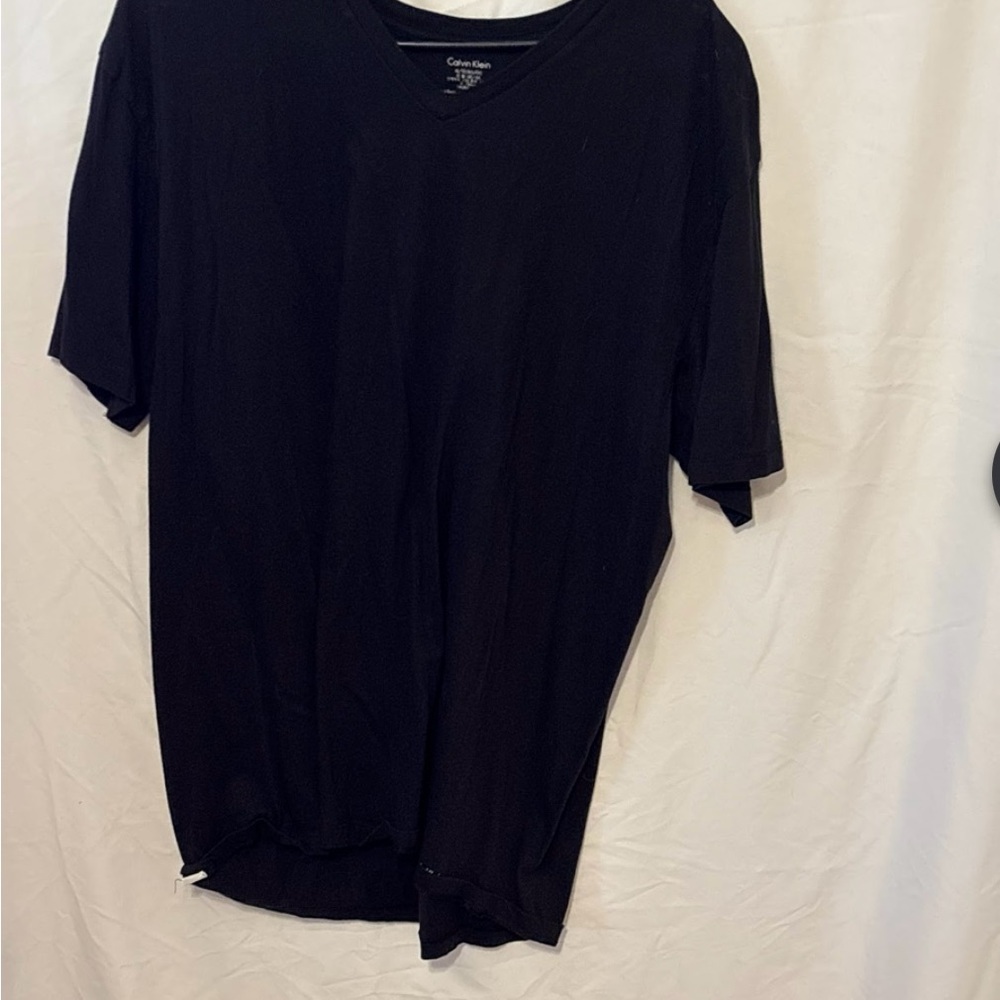 Calvin Klein Men's Black V-Neck Short Sleeve Tee